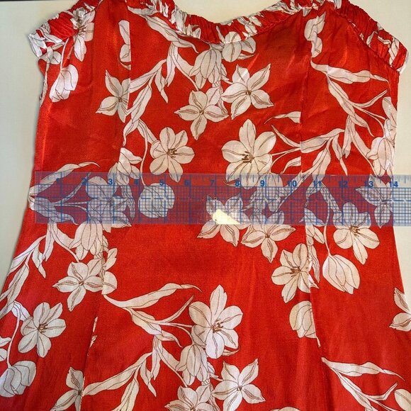 Zara Red & White Midi Dress Sleeveless Side Split Mermaidcore Bloomcore Size M - Picture 7 of 7